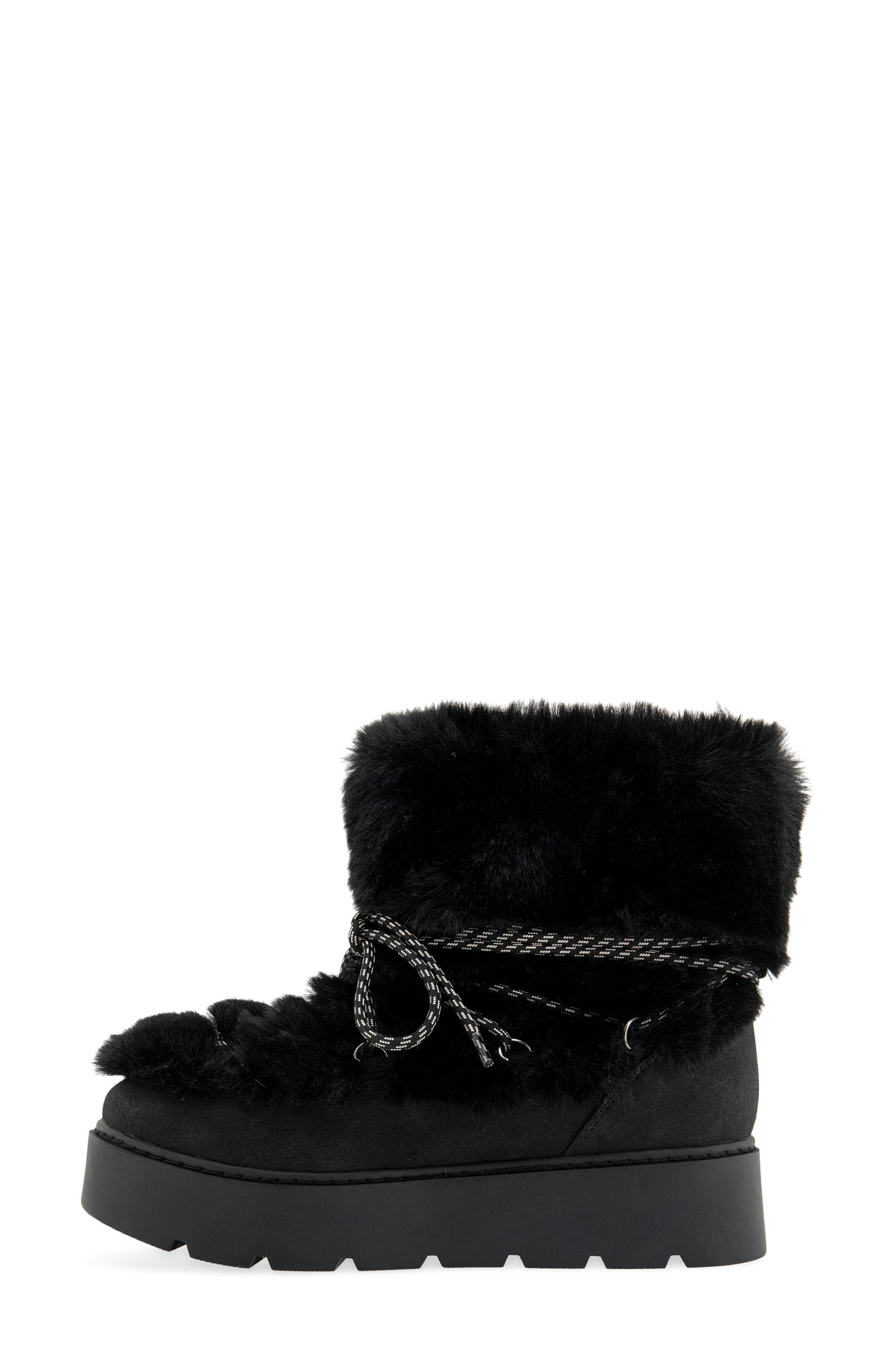 Seylah Faux Fur Boot, Alternate, color, BLACK