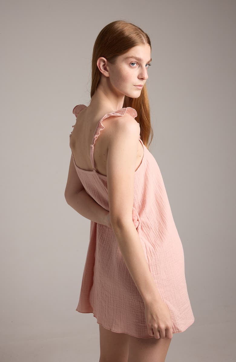 Sunday Citizen Cotton Muslin Chemise, Alternate, color, Peach Powder