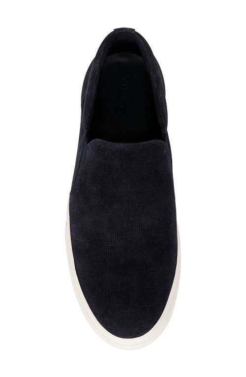 Vince Fletcher Suede Slip-on Sneaker In Blue