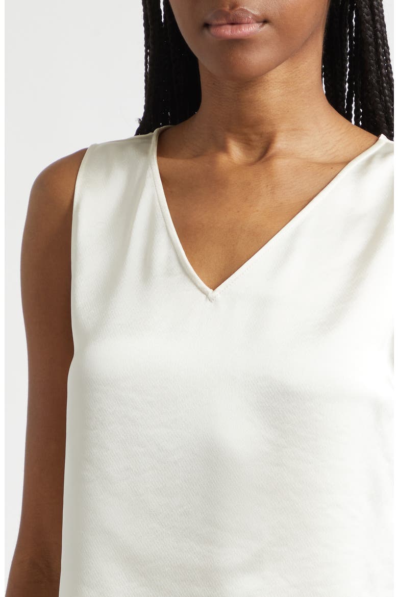 Barb Sleeveless Crop Satin Top, Alternate, color, CREME