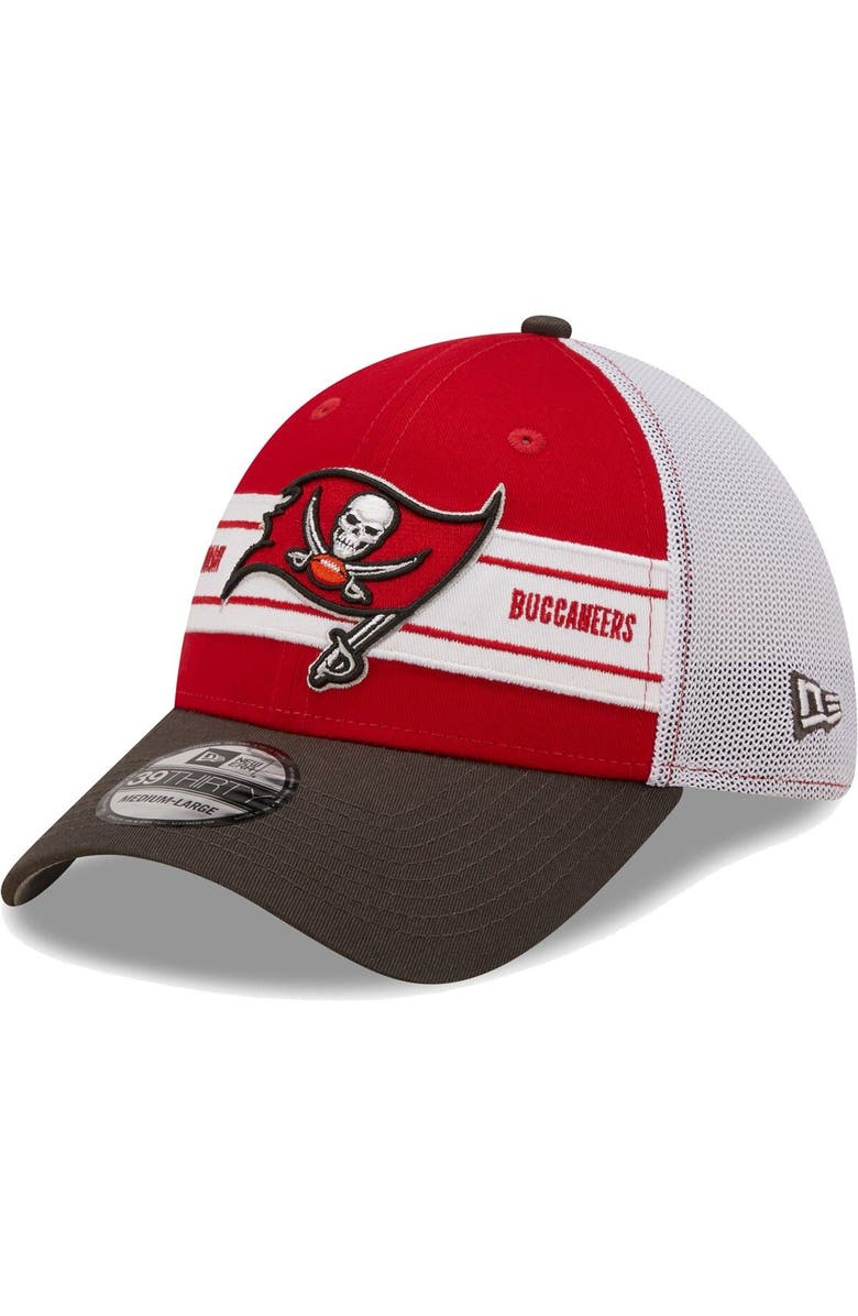 New Era Men's New Era Red/Pewter Tampa Bay Buccaneers Team Banded 39THIRTY Flex Hat, Main, color, 