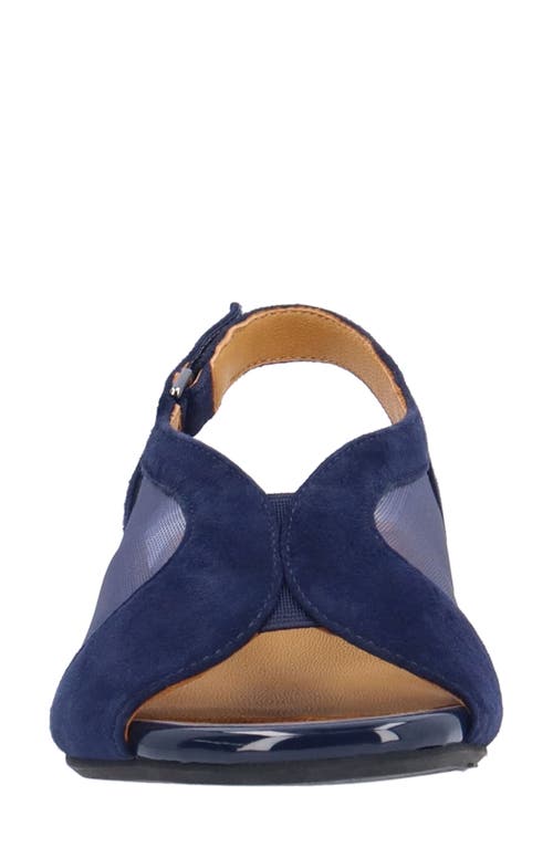 L'amour Des Pieds Estefana Slingback Sandal In Dark Blue