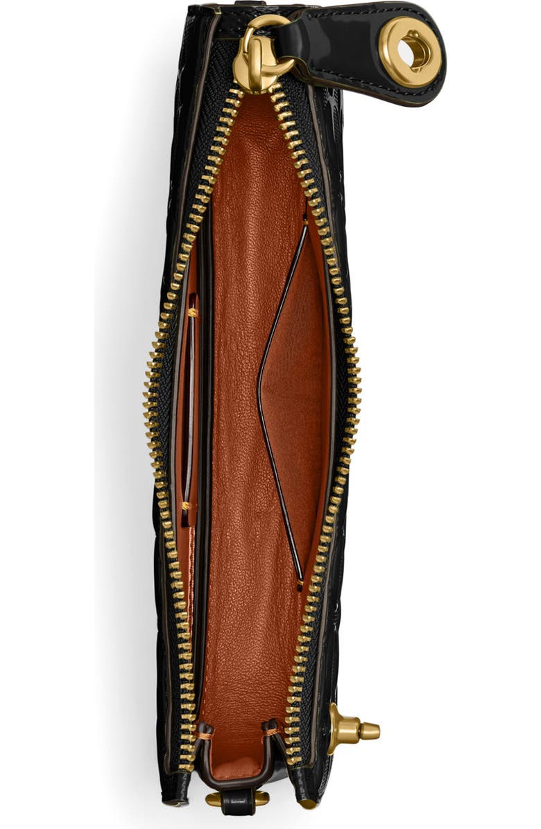 COACH Penn Signature Patent Leather Shoulder Bag, Alternate, color,