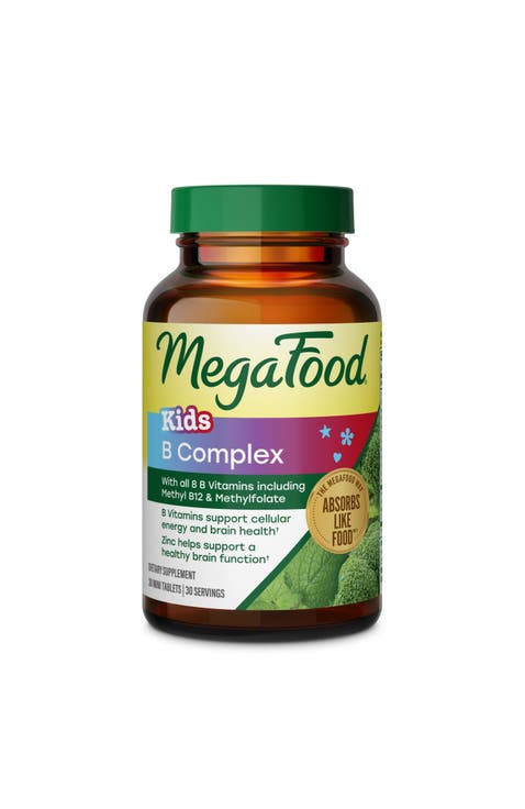 Kids Vitamin B Complex with Zinc, Lemon Balm & L Theanine, Vegetarian, 30 Mini Tablets