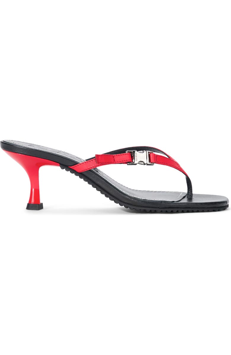 STAUD Flynn Kitten Heel Flip Flop, Alternate, color, Black Red Rose