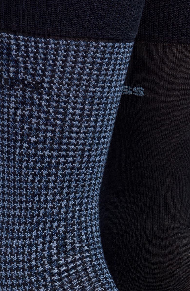 BOSS Assorted 2-Pack Dress Socks, Alternate, color, Dk Bu