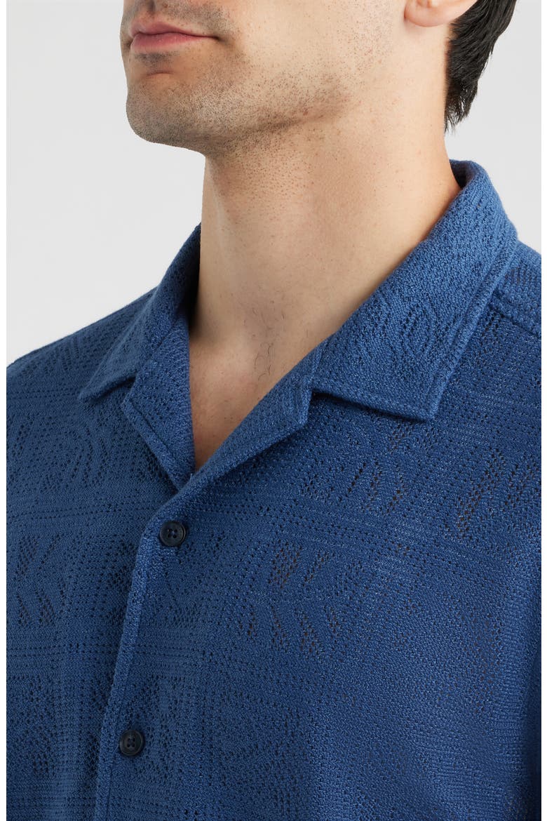 Tile Cabana Camp Shirt, Alternate, color, DUSK
