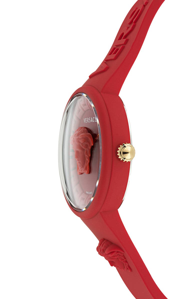 Versace Medusa Pop Silicone Strap Watch, 39mm, Alternate, color, 