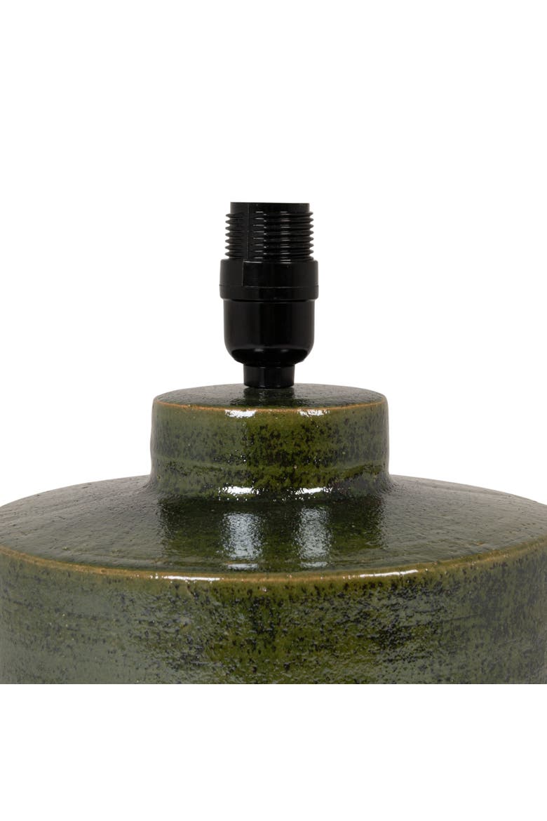 Verdant Stoneware Table Lamp with Linen Shade, Alternate, color, Olive Green