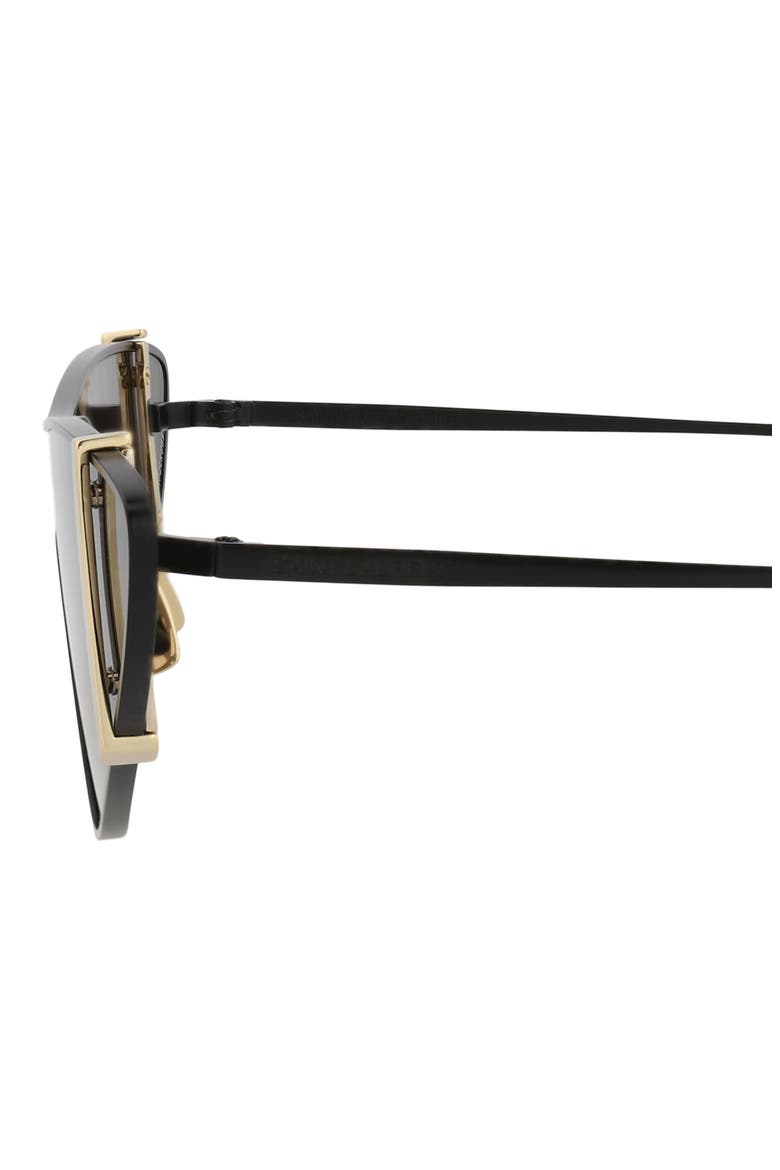 99mm Cat Eye Sunglasses, Alternate, color, BLACK BLACK BLACK