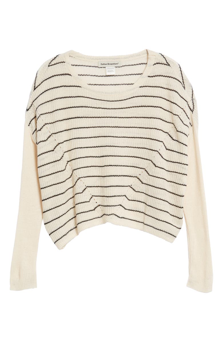 Cotton Emporium Stripe Dolman Sweater, Alternate, color, 