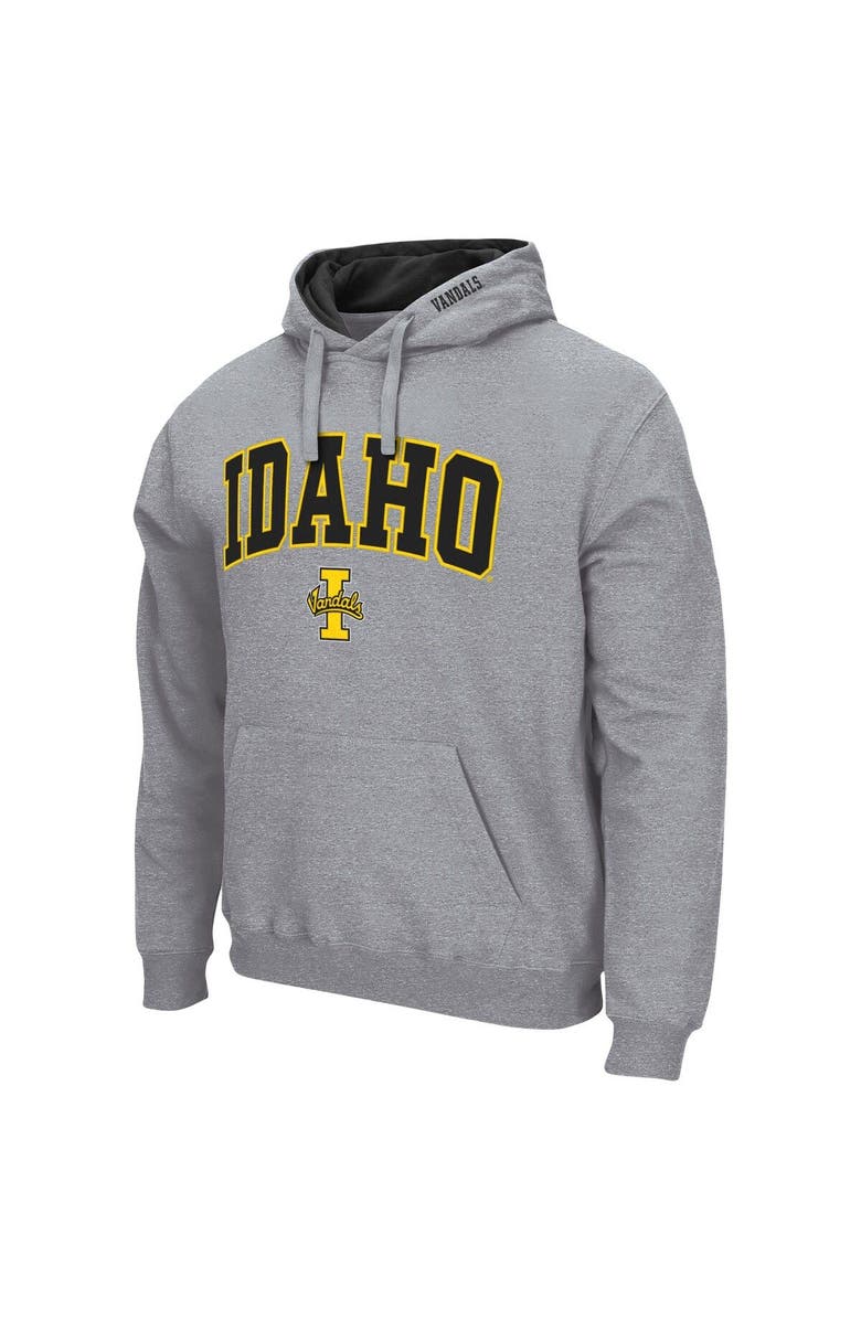 COLOSSEUM Men's Colosseum Heathered Gray Idaho Vandals Arch and Logo Pullover Hoodie, Alternate, color, Heather Gray