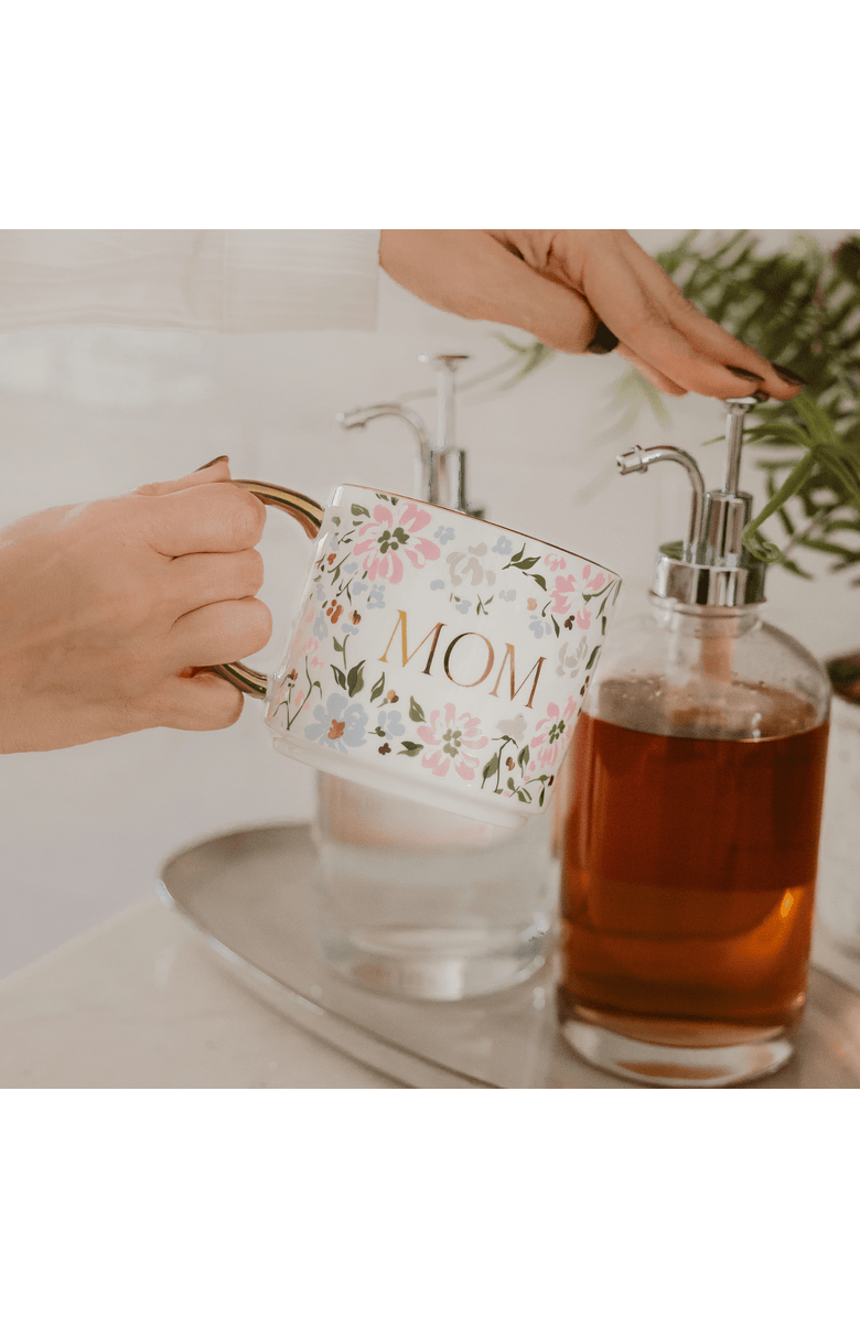 SWEET WATER DECOR Patterned 14 oz Gold Handle Coffee Mug, Alternate, color, Floral Mom