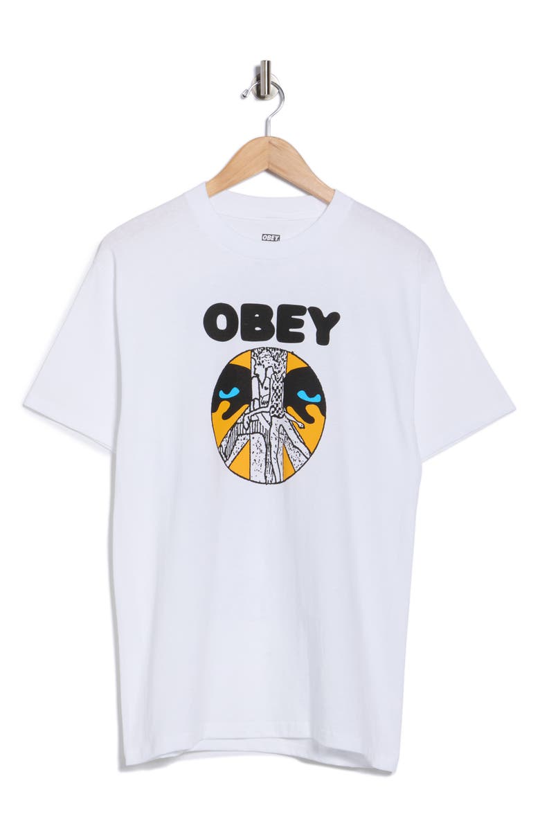 Obey Psychic Youth Graphic T-Shirt, Main, color, White