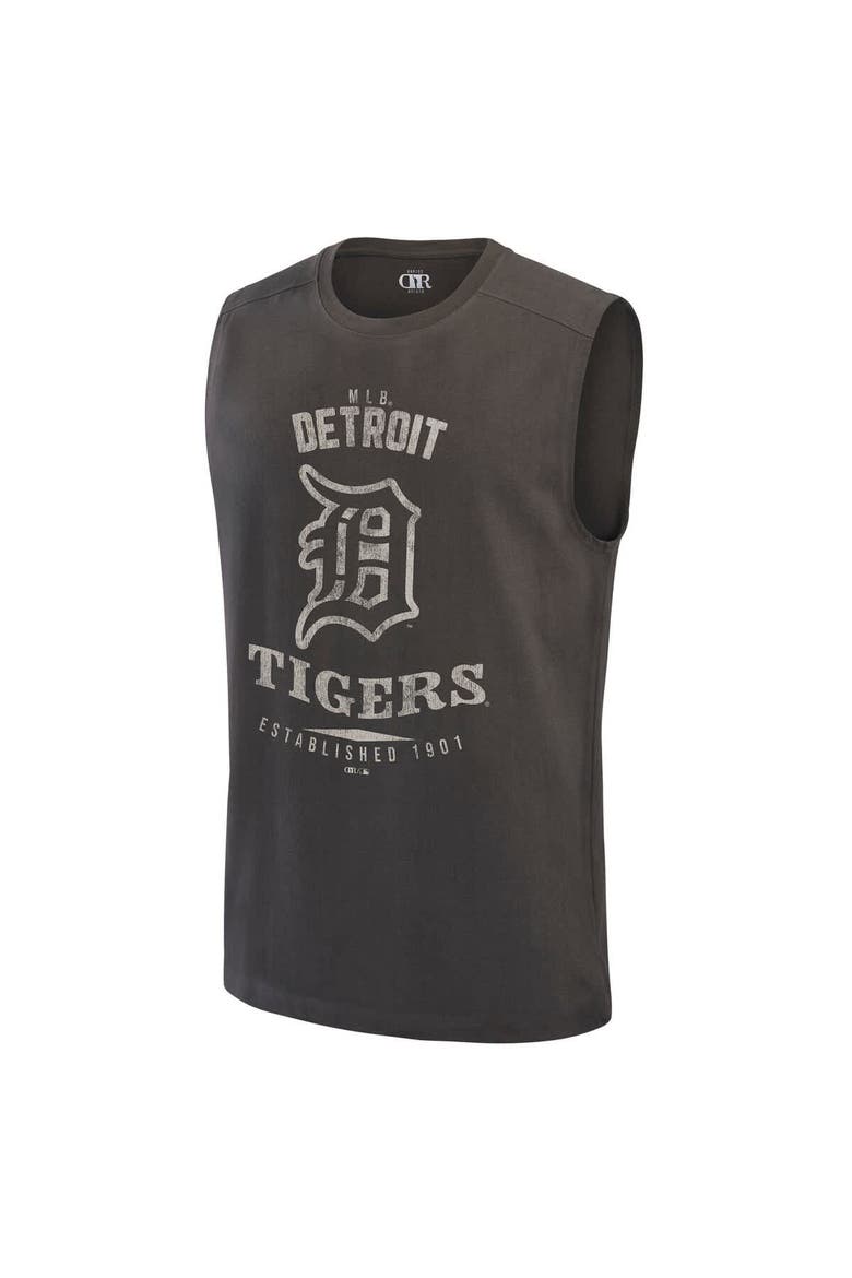 Men's Darius Rucker Collection by Fanatics  Charcoal Detroit Tigers Muscle Tank Top, Alternate, color, Charcoal