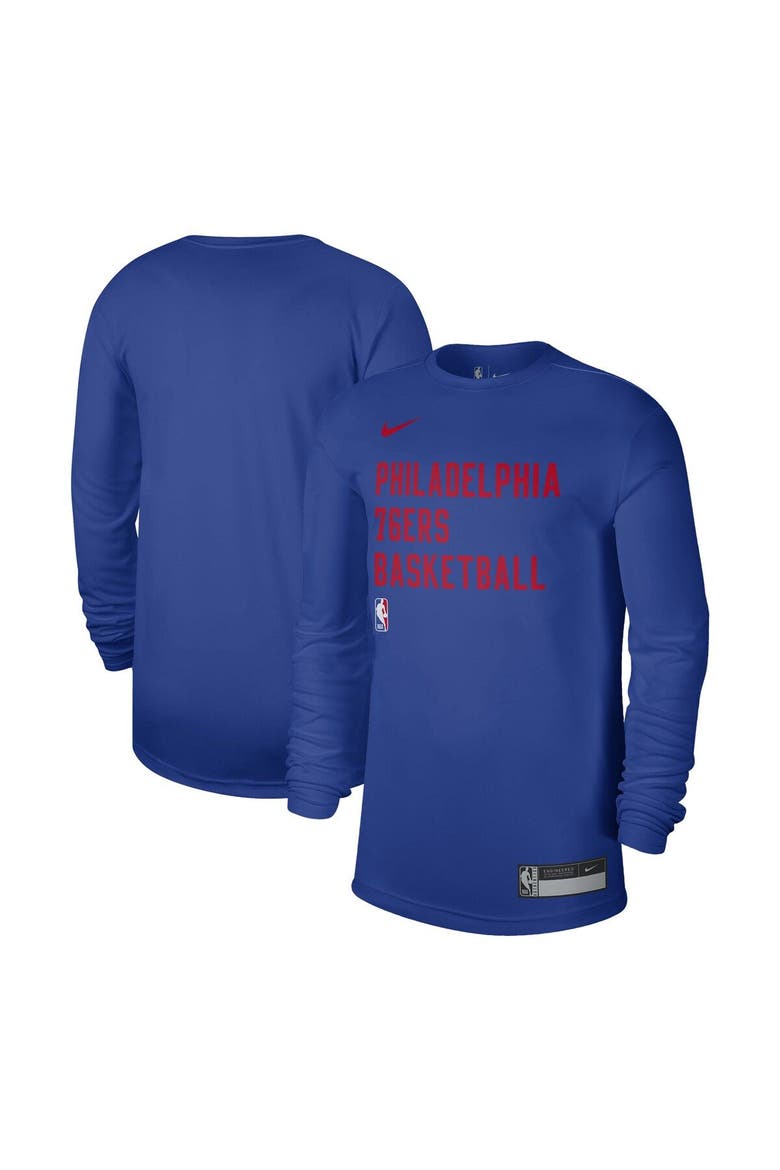 Unisex Nike Royal Philadelphia 76ers 2023/24 Legend On-Court Practice Long Sleeve T-Shirt, Main, color, Royal