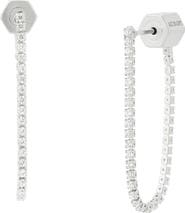 AllSaints Crystal Front to Back Earrings