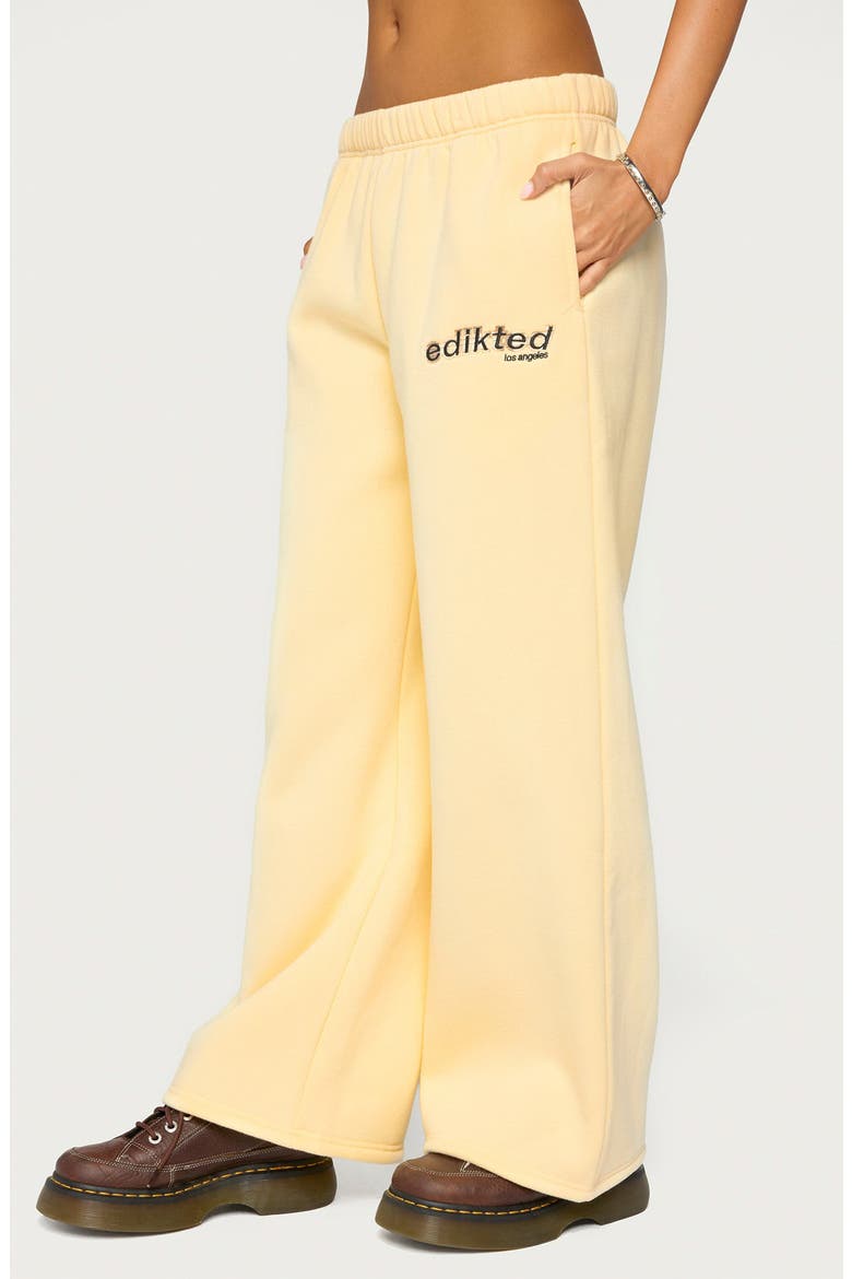 West Coast Wide Leg Sweatpants, Alternate, color, LIGHT-YELLOW