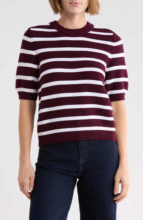 Mozart Striped Short Sleeve Sweater