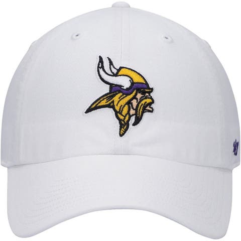 Men's '47 White Minnesota Vikings Logo Clean Up Adjustable Hat