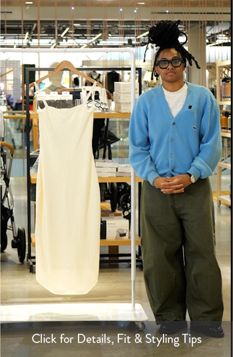 Cotton Blend Pointelle Sweater Maxi Dress, sales video thumbnail