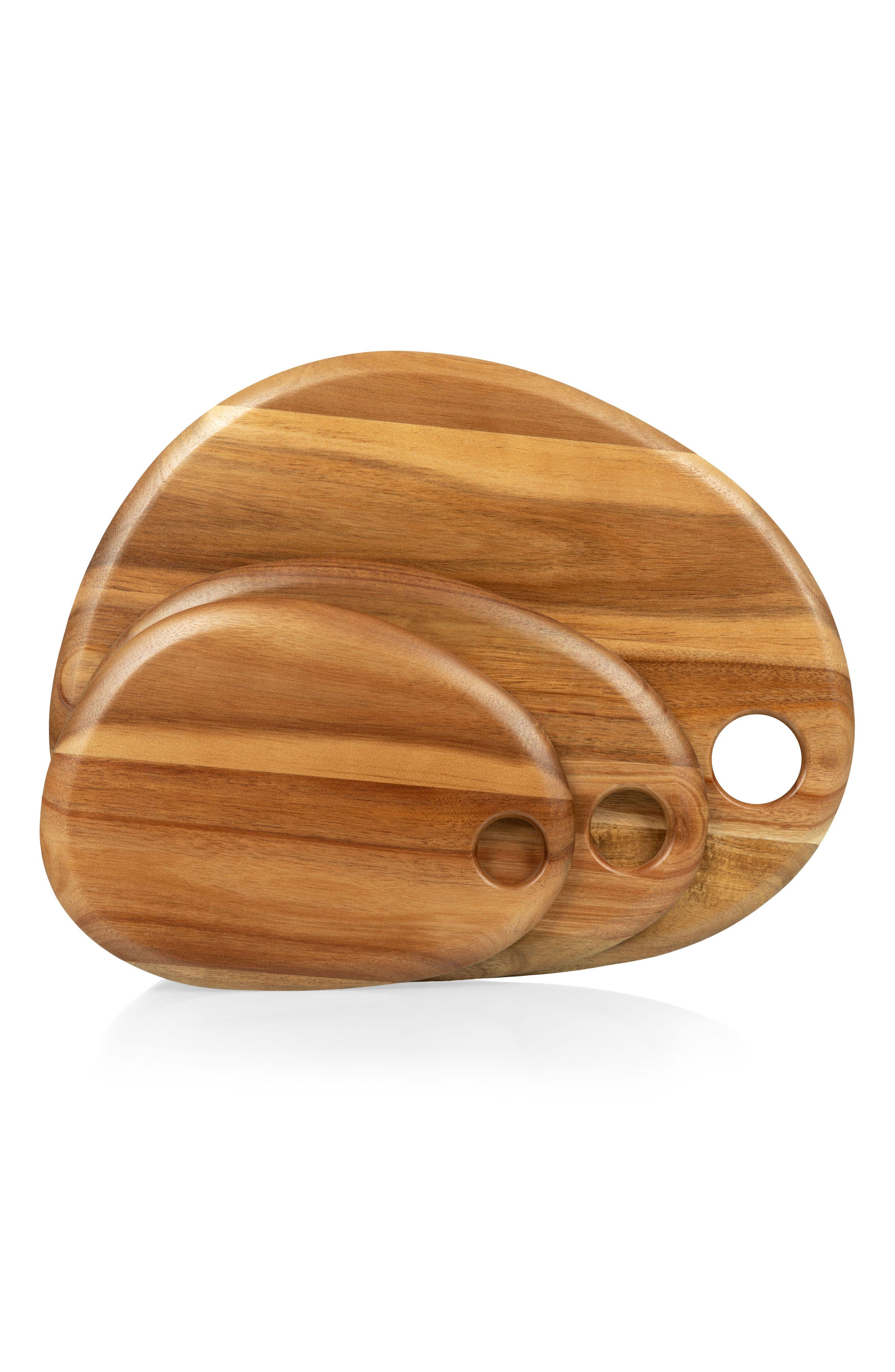 Set of 3 Pebble Shaped Serving Boards