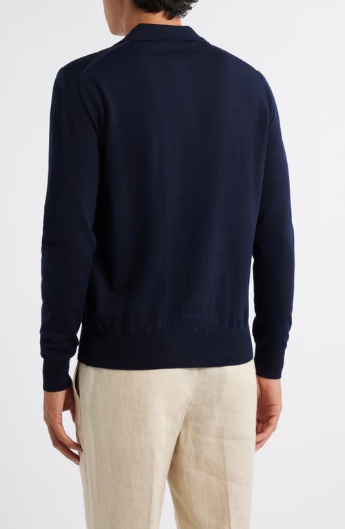 Aurélien Long Sleeve Cashwool® Polo Sweater In Multi