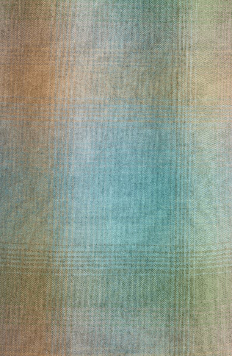 Pendleton Board Plaid Lined Wool Button-Up Shirt, Alternate, color, Green/ Tan Ombre