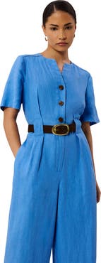 Whistles Fiona Linen Jumpsuit
