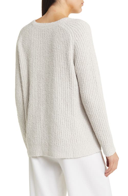 Eileen Fisher Rib Organic Cotton Blend Sweater In Bone