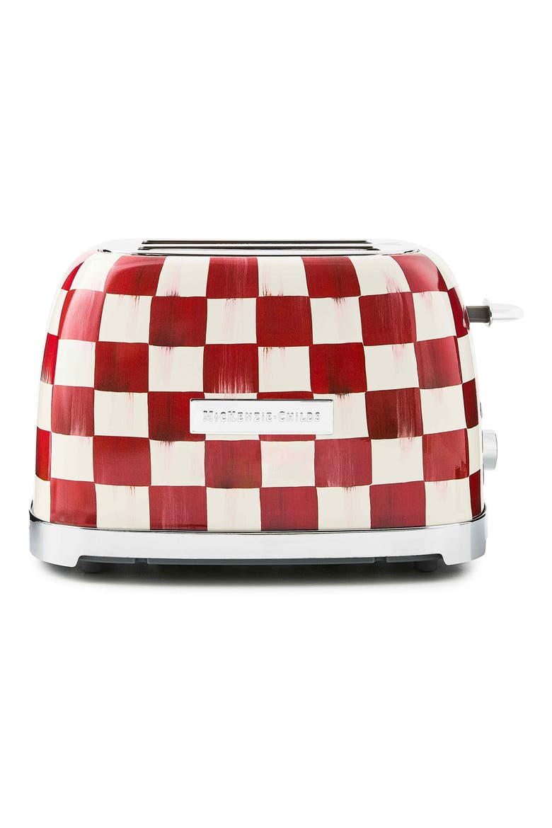 Cherry Check 2-Slice Toaster, Alternate, color, RED