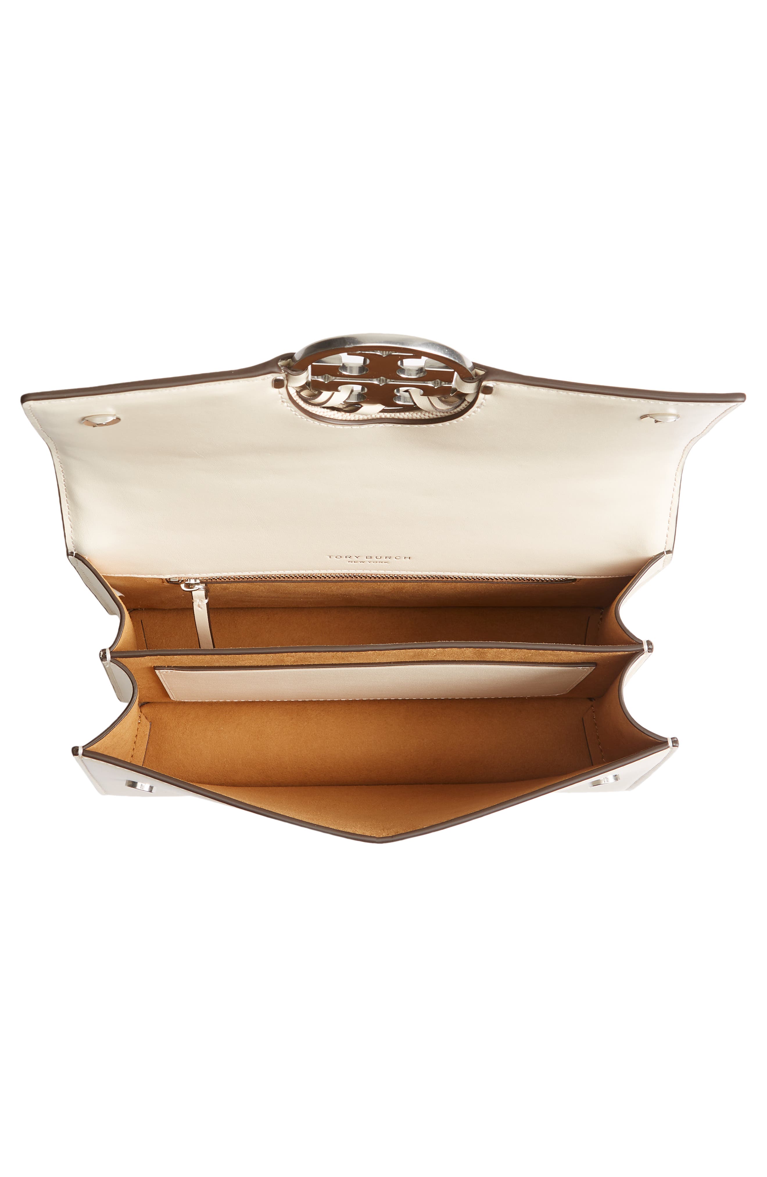 Tory Burch Miller Basket Weave Leather Shoulder Bag, Alternate, color, 