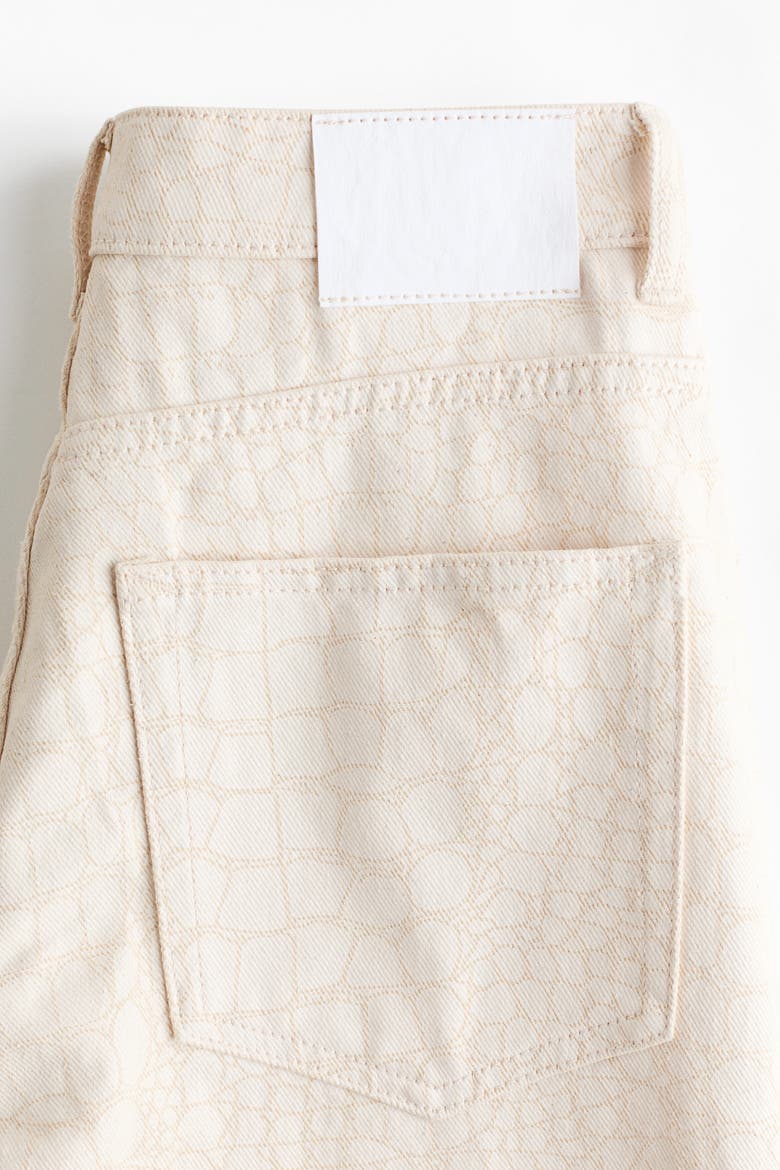 Straight High-Waist Jeans, Alternate, color, Light dusty beige