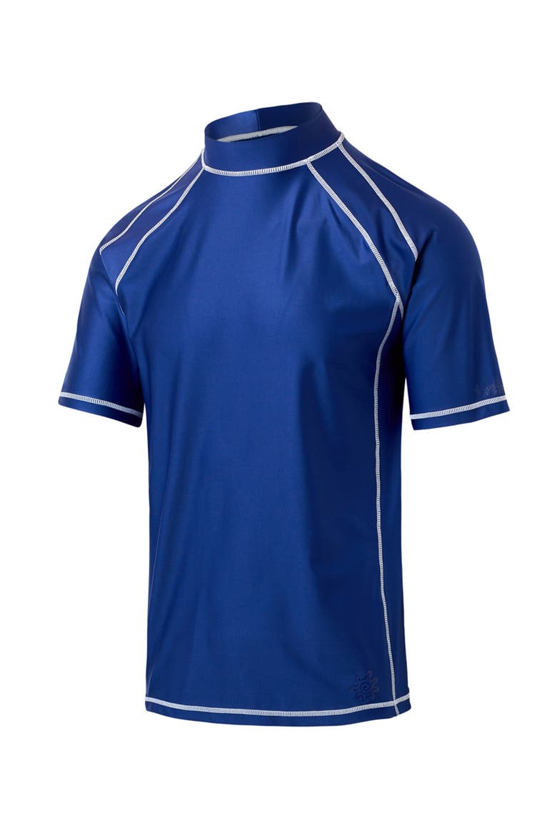 Short Sleeve Active Sun & Swim Shirt, Alternate, color, Dark Navy