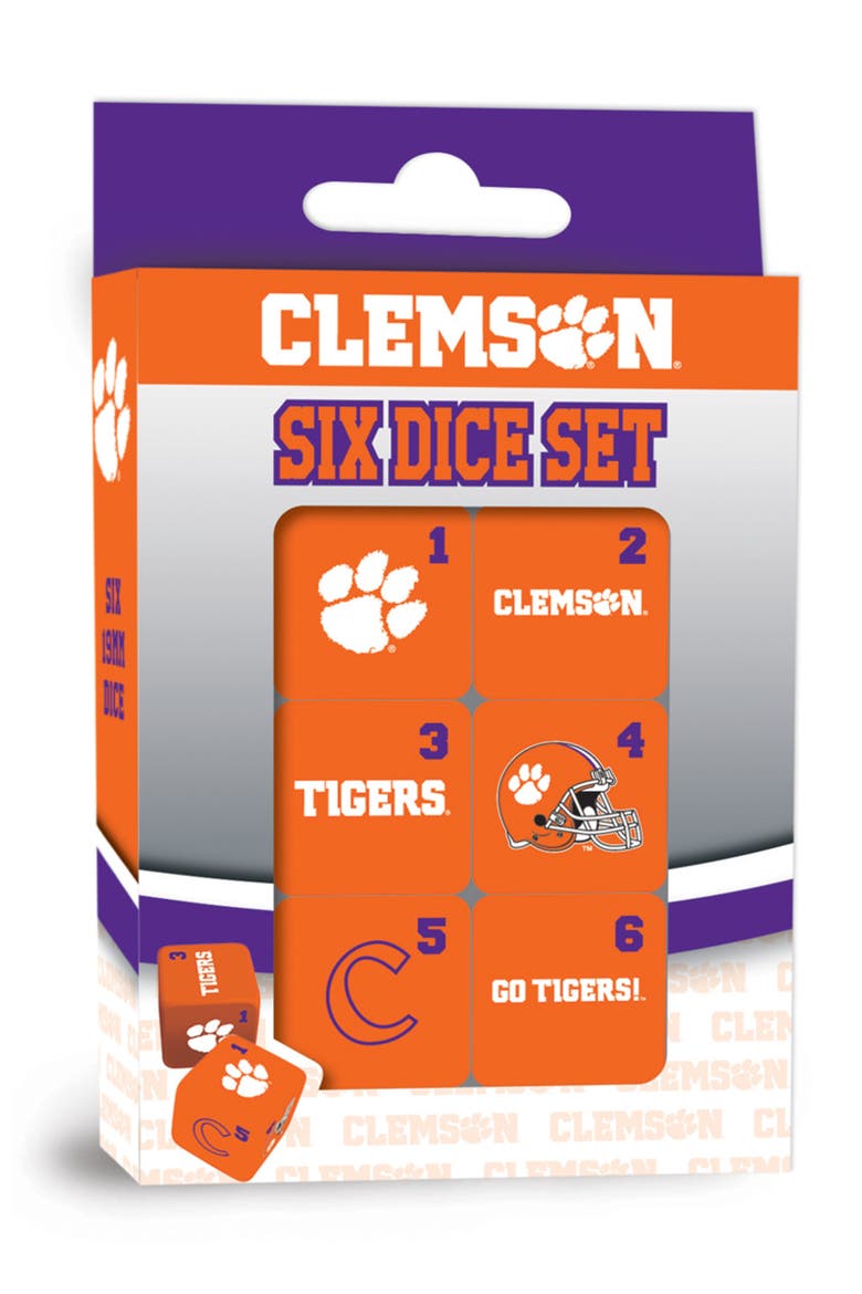 Clemson Tigers Dice Set - 19mm, Main, color, Multicolor