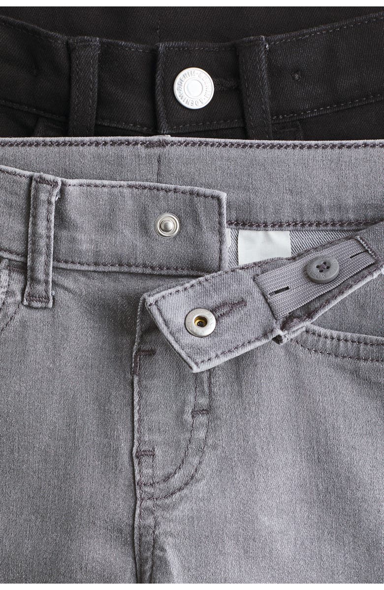 H&M 2-pack Slim Fit Jeans, Alternate, color, Light Gray/Black