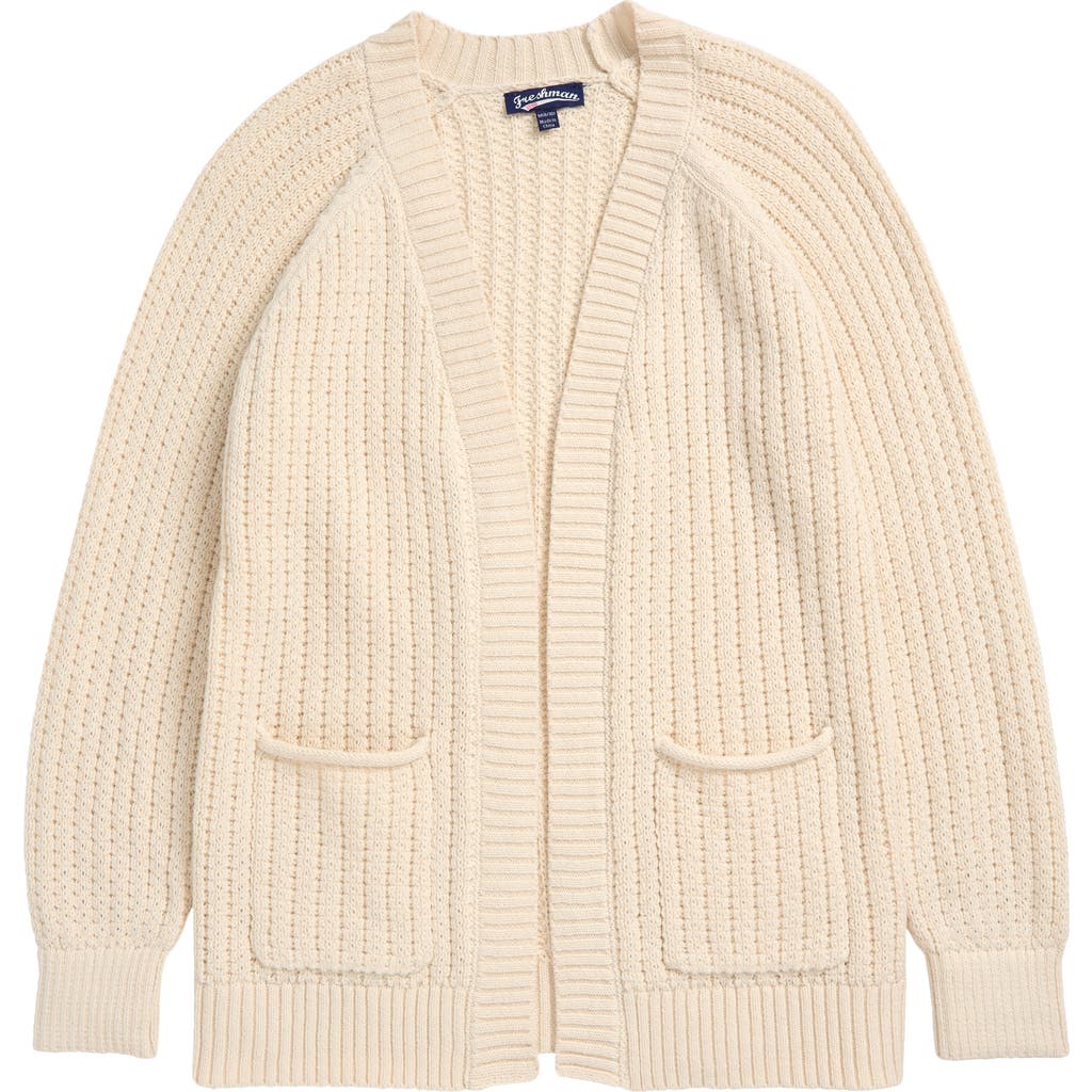 Freshman Kids' Open Front Cardigan In Sandcastle