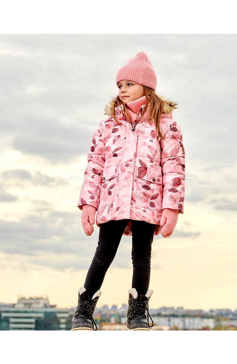 Deux par Deux Girl's Knitted Mittens Pink, Alternate, color, 