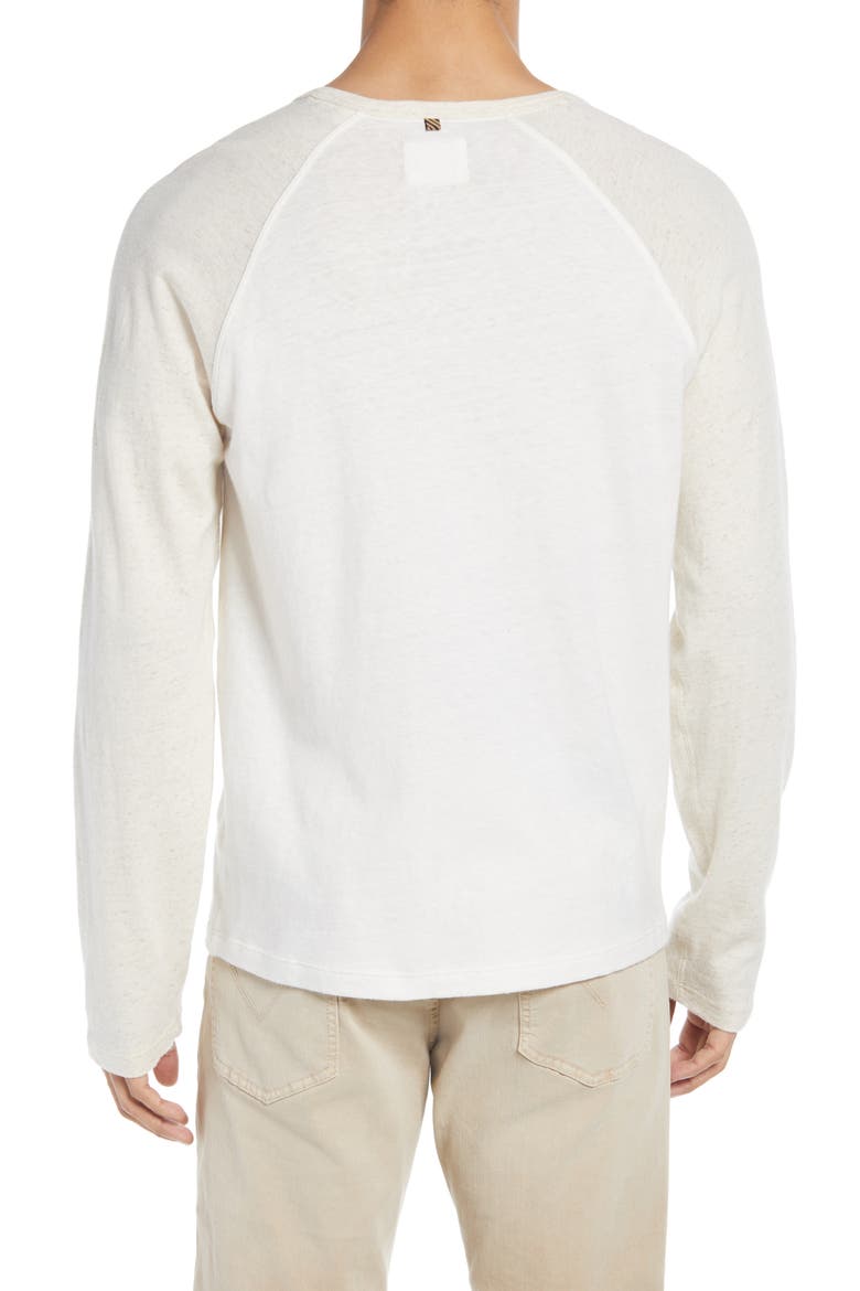Cotton & Linen Baseball T-Shirt, Alternate, color, NATURAL