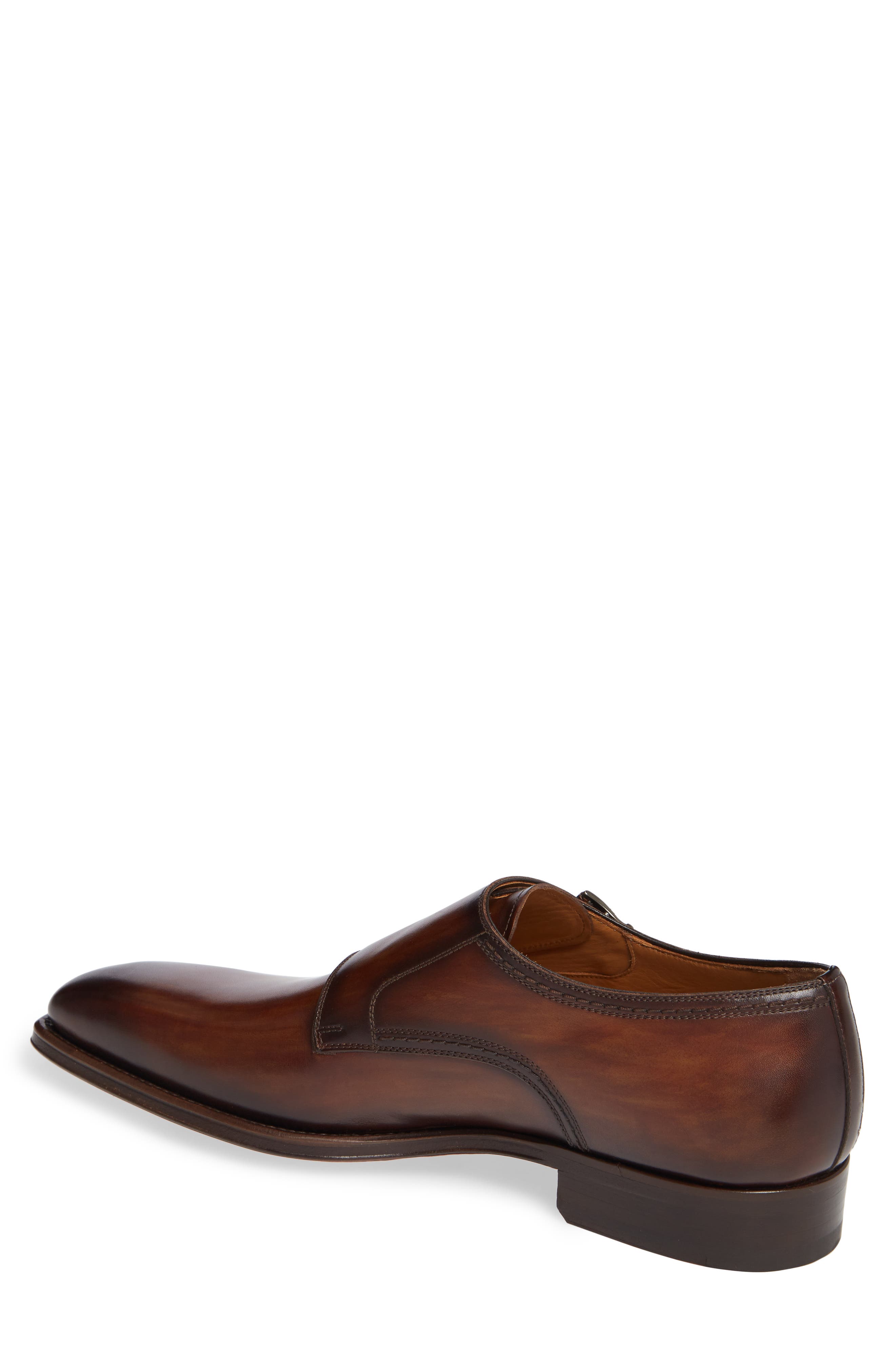 Landon Double Strap Monk Shoe, Alternate, color, TOBACCO LEATHER