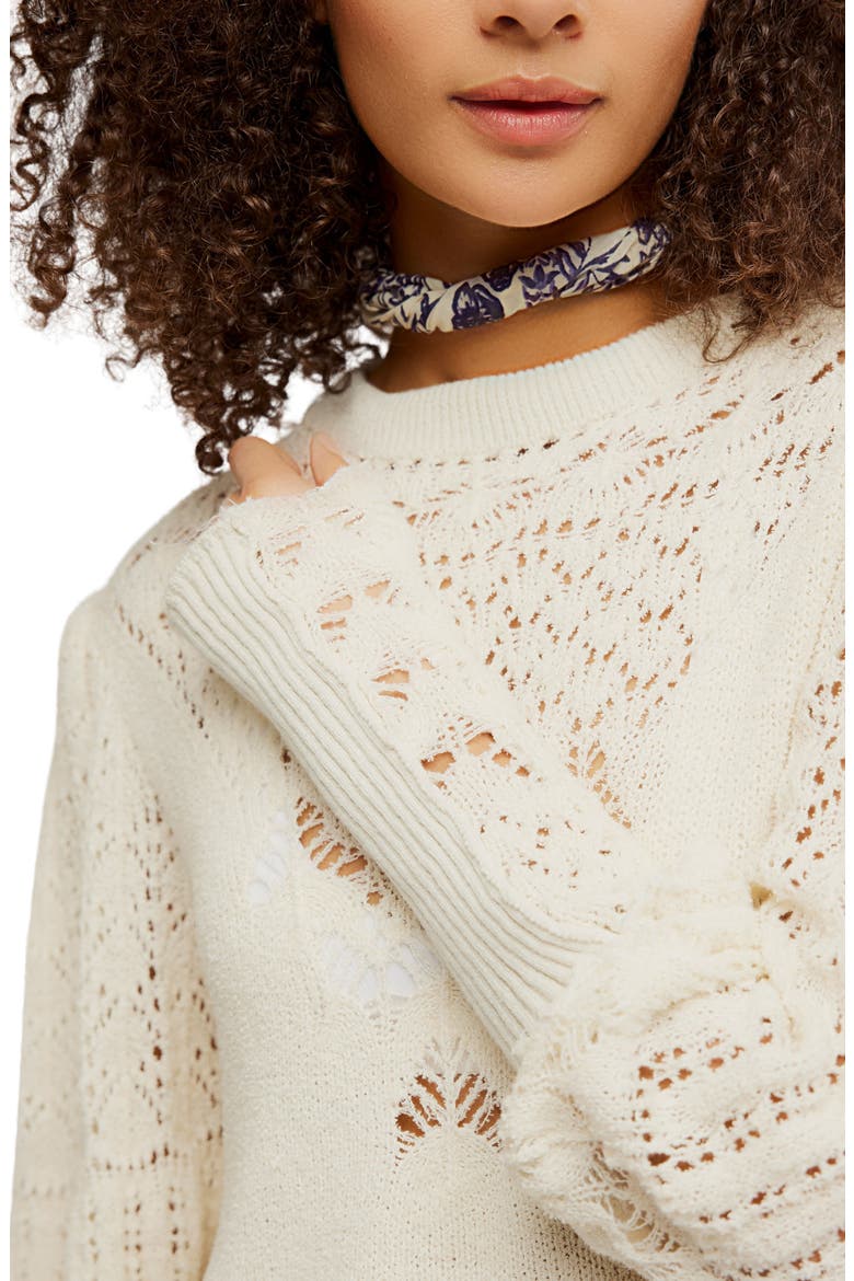 Lucinda Semisheer Sweater, Alternate, color, IVORY
