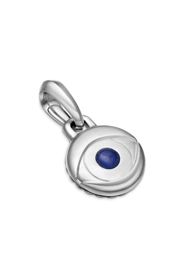 Evil Eye Amulet with Lapis Lazuli, Alternate, color, SILVER/ LAPIS LAZULI
