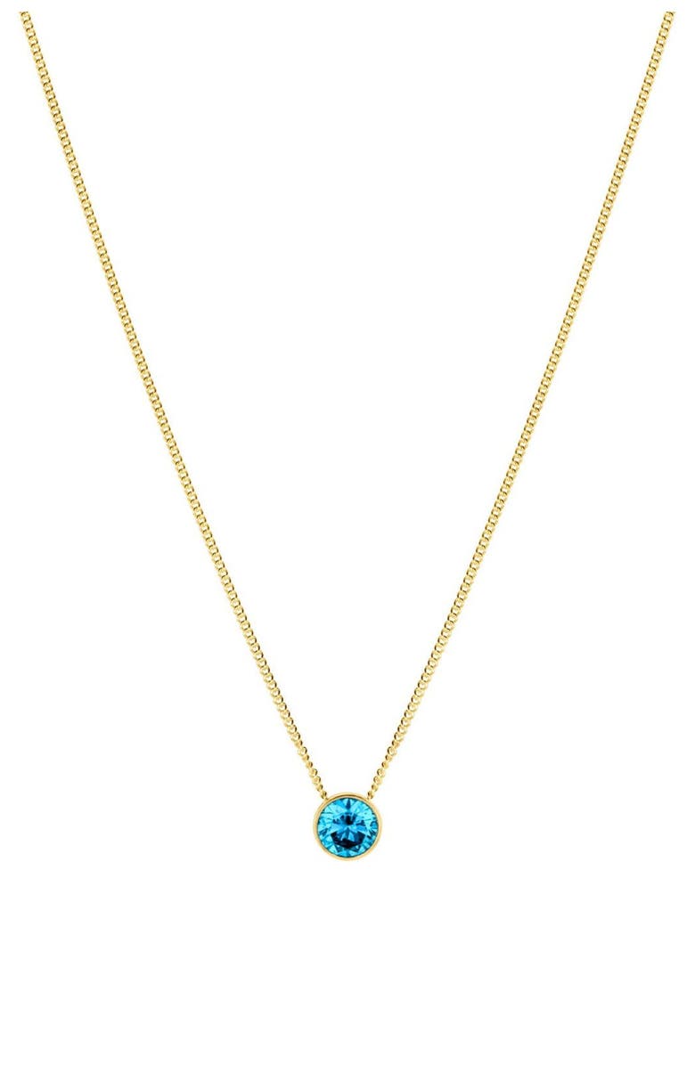 Set & Stones Birthstone Pendant Necklace, Main, color, Gold / September