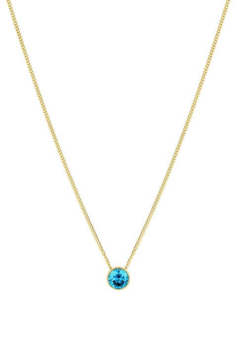 Birthstone Pendant Necklace