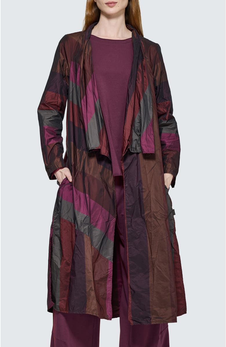 LUUKAA Rosa Asymmetrical Duster, Main, color, Dark Scarlet