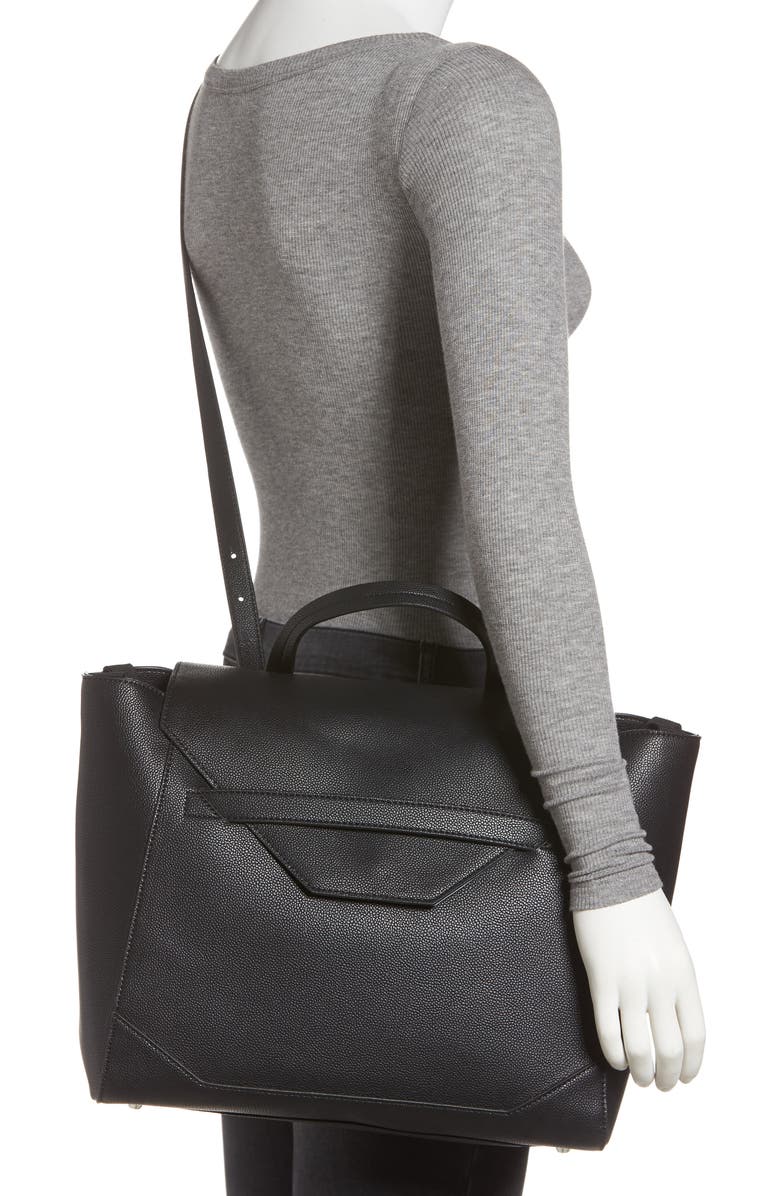 The Honest Company Convertible Faux Leather Diaper Tote, Alternate, color,