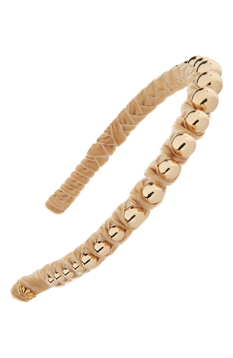 Lele Sadoughi Graduated Beaded Headband, Main, color,