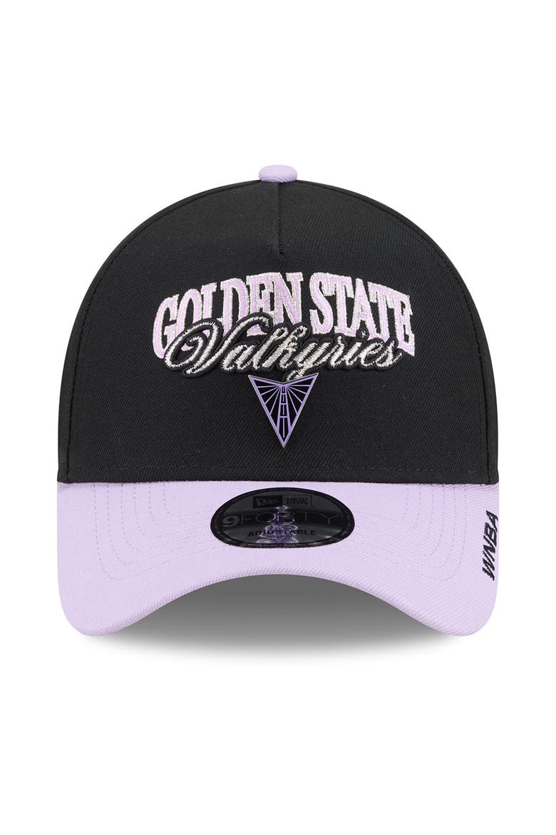 Unisex New Era Eclipse Black/Violet Golden State Valkyries WNBA Tip-Off 2026 Metal Badge A-Frame 9FORTY Adjustable Hat, Alternate, color, Eclipse Black