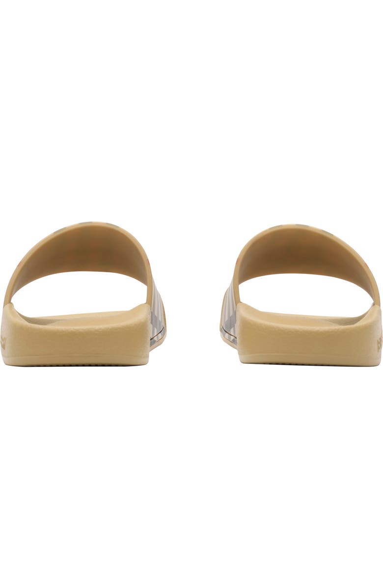 Burberry Check Slides, Alternate, color, Sand Beige