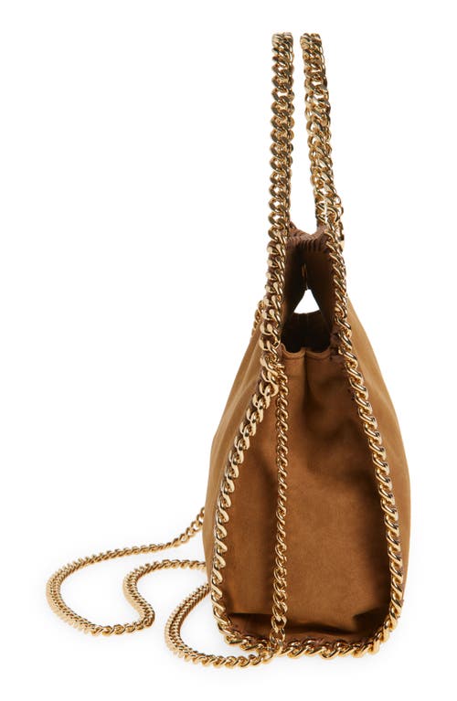 Stella Mccartney Camel Suede Alter Mat Mini Falabella Handbag In Brandy